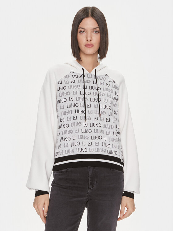 Liu Jo Sport Пуловер TF3209 MA63L Бял Regular Fit цвят на ниска цена