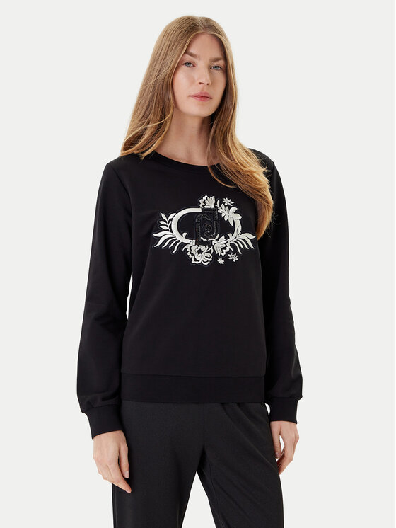 Liu Jo Sport Суитшърт TF5097 FS090 Черен Regular Fit цвят на ниска цена