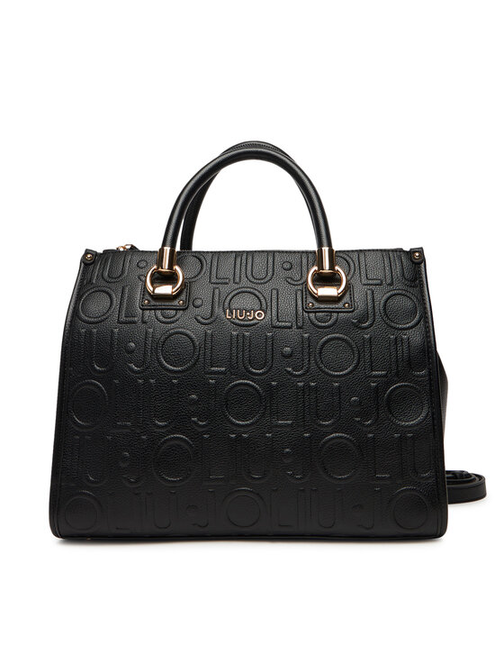 Liu Jo Дамска чанта Ecs M Satchel AF5008 E0538 Черен цвят на ниска цена