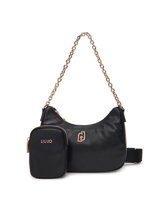 Liu Jo Дамска чанта S Hobo AF5180 E0077 Черен цвят на ниска цена