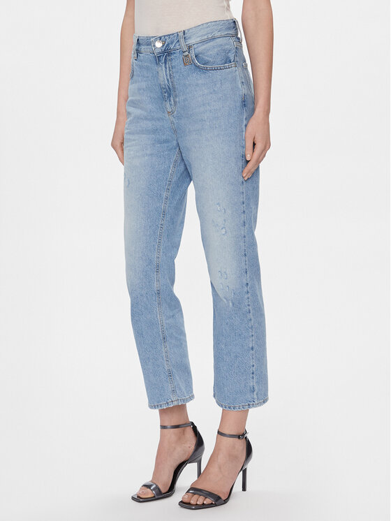 Liu Jo Дънки UA4156 D4666 Син Boyfriend Fit цвят на ниска цена