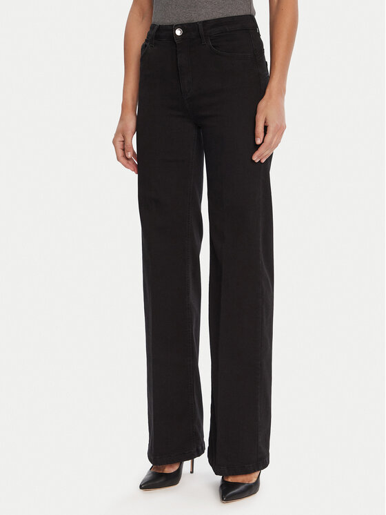 Liu Jo Дънки UF5097 DS018 Черен Regular Fit цвят на ниска цена