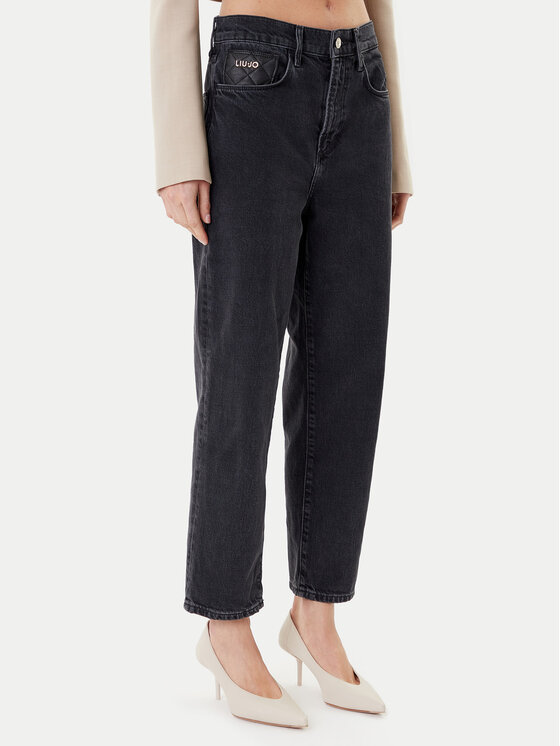 Liu Jo Дънки UF5125 D4927 Черен Straight Fit цвят на ниска цена