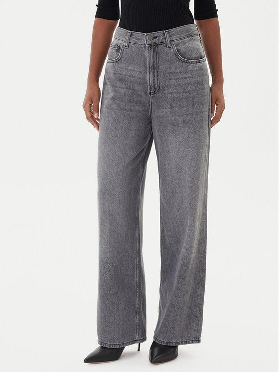 Liu Jo Дънки UF5284 DS048 Сив Baggy Fit цвят на ниска цена