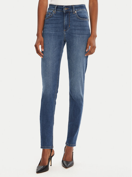 Liu Jo Дънки UXX037 D4186 Тъмносин Slim Fit цвят на ниска цена