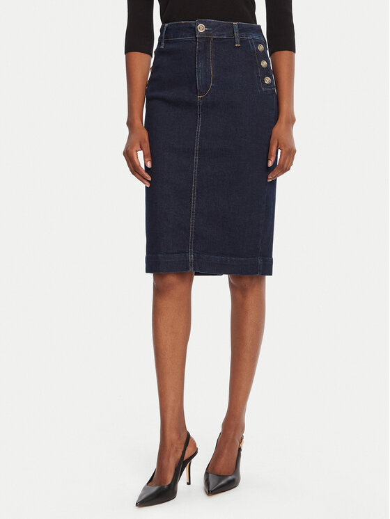 Liu Jo Дънкова пола UF5092 D0264 Тъмносин Regular Fit цвят на ниска цена