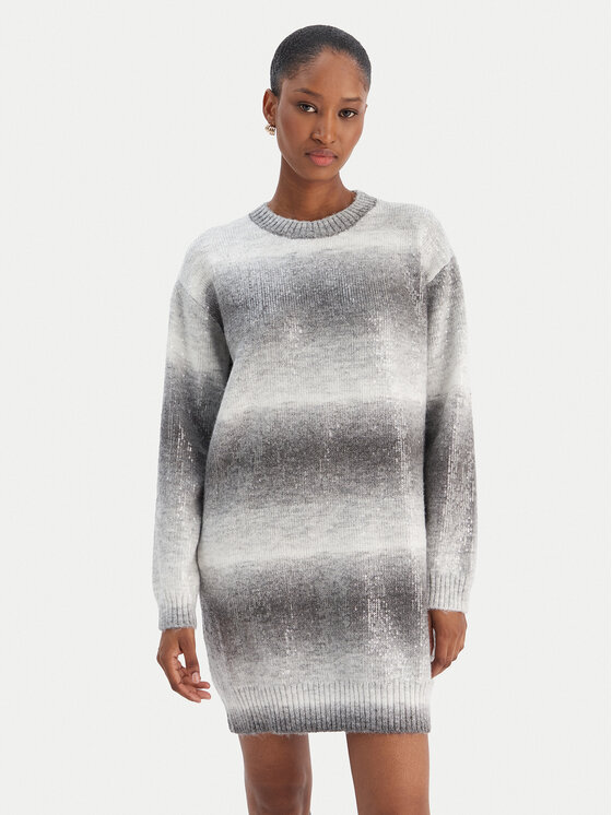 Liu Jo Плетена рокля MF5488 MA14R Сив Regular Fit цвят на ниска цена