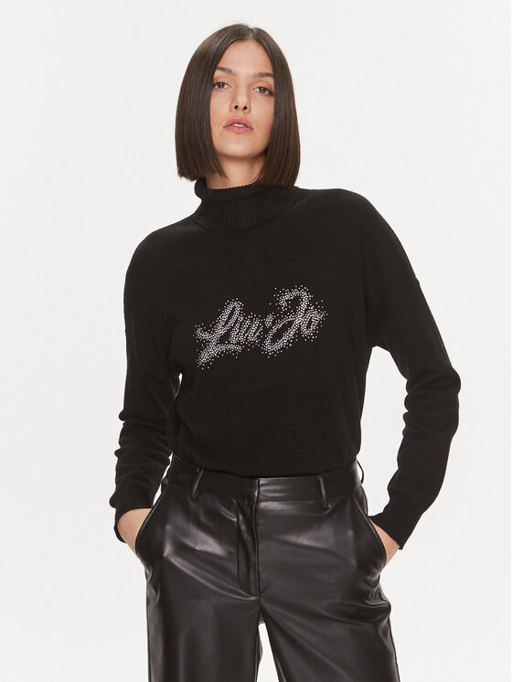 Liu Jo Поло MF3432 MS14G Черен Regular Fit цвят на ниска цена