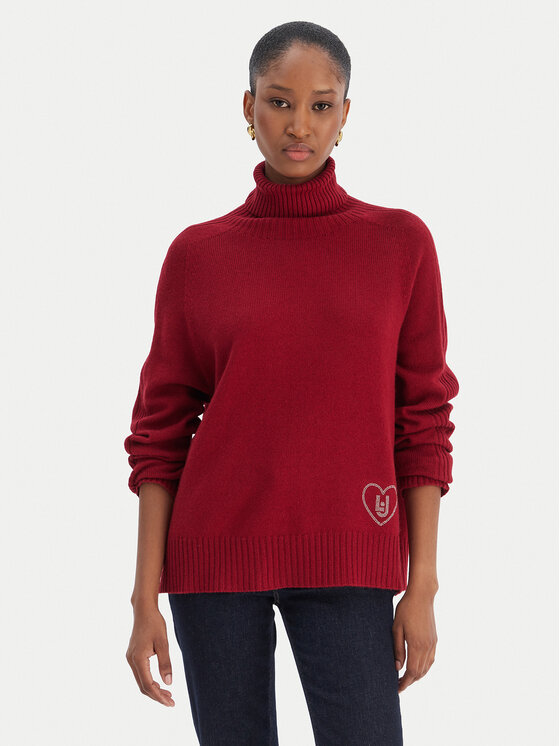 Liu Jo Поло MF5445 MS76L Червен Regular Fit цвят на ниска цена