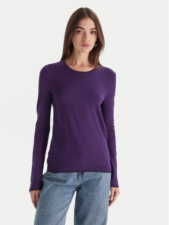 Liu Jo Пуловер MF5226 MS49I Виолетов Regular Fit цвят на ниска цена