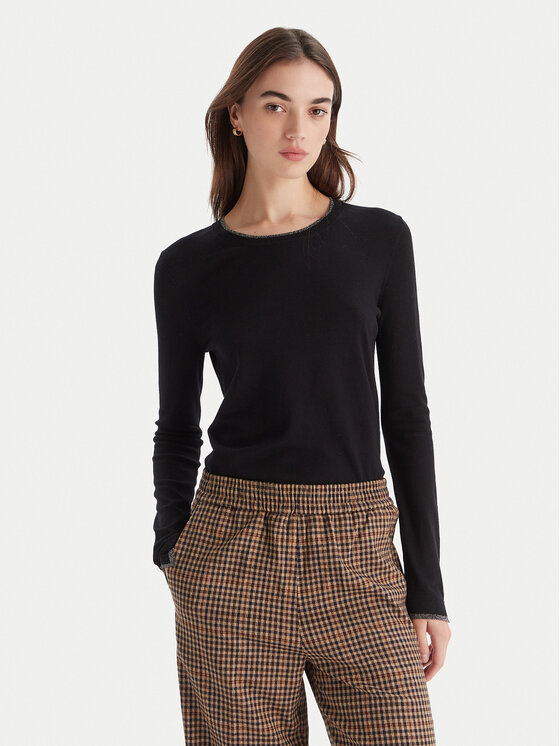 Liu Jo Пуловер MF5226 MS49I Черен Regular Fit цвят на ниска цена