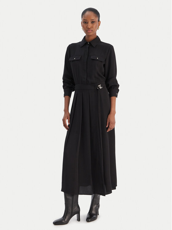 Liu Jo Рокля тип риза MF5145 T4241 Черен Regular Fit цвят на ниска цена