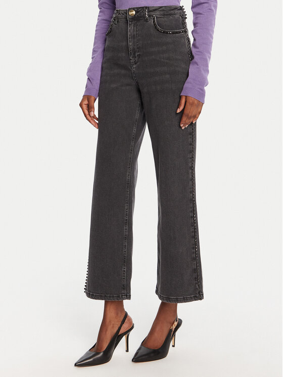 Lola Casademunt by Maite Дънки MF2514008 Сив Wide Leg цвят на ниска цена