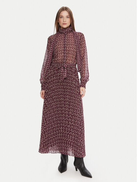 Lola Casademunt by Maite Ежедневна рокля MF2516005 Бордо Regular Fit цвят на ниска цена