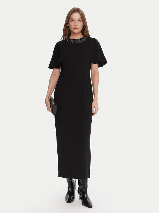 Lola Casademunt by Maite Коктейлна рокля MF2516012 Черен Regular Fit цвят на ниска цена