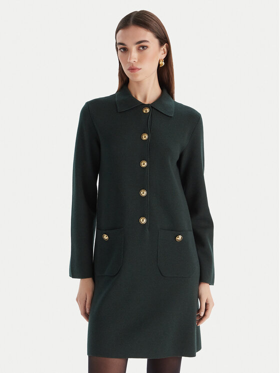 Luisa Spagnoli Плетена рокля Magilla 100109 Зелен Regular Fit цвят на ниска цена