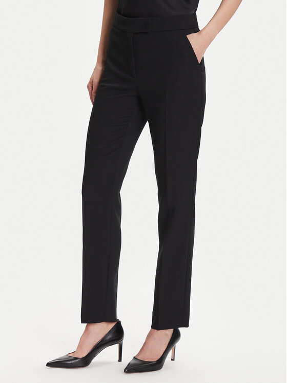 Luisa Spagnoli Текстилни панталони Otre 542530 Черен Regular Fit цвят на ниска цена