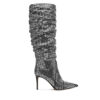 MICHAEL Michael Kors Ботуши Dawn Heeled Boot 40F5DWHB7S Сребрист цвят на ниска цена