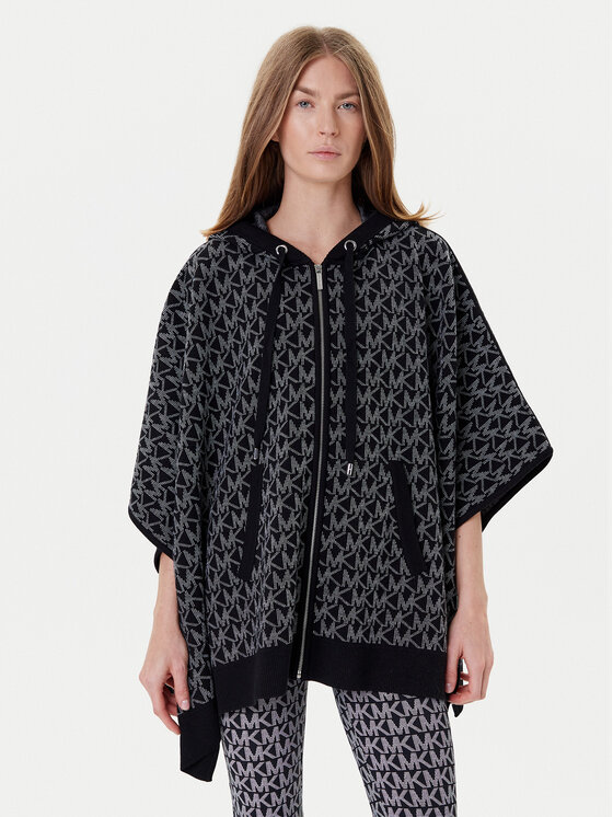 MICHAEL Michael Kors Пончо MT561CCK87 Черен Relaxed Fit цвят на ниска цена