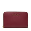 MICHAEL Michael Kors Портфейл Jet Set Small Leather 32F4GJ6D0L Бордо цвят на ниска цена