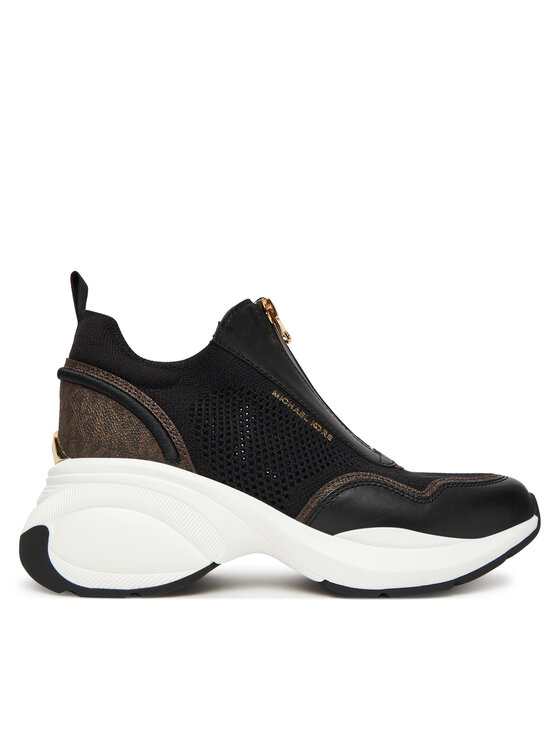 MICHAEL Michael Kors Сникърси Zuma Mixed-Media Trainer 43F5ZUFP1L Черен цвят на ниска цена