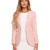 Дамско сако -  Полиестер/Еластан - Пудрово розово MOE