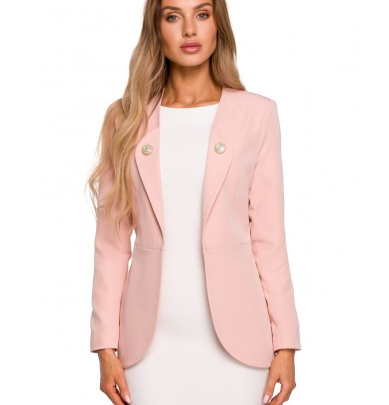 Дамско сако -  Полиестер/Еластан - Пудрово розово MOE