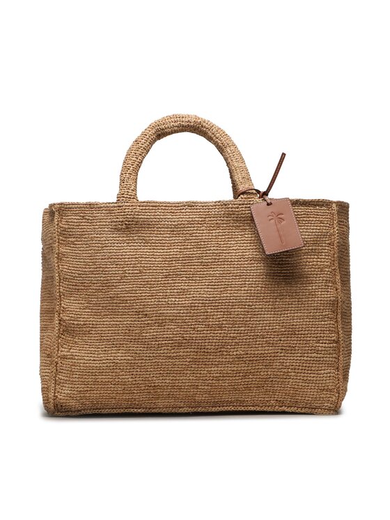 Manebi Дамска чанта Sunset Bag Large V 2.2 AB Бежов цвят на ниска цена