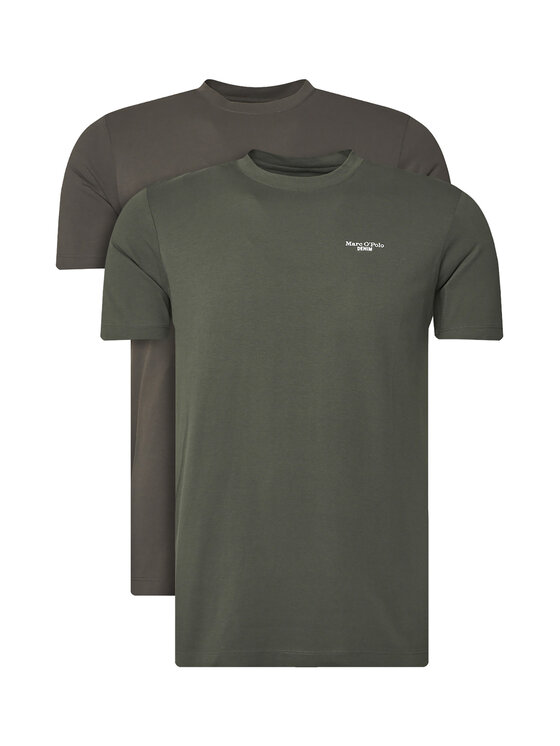 Marc O'Polo Denim Комплект тениски 500 0006 181 Зелен Regular Fit цвят на ниска цена