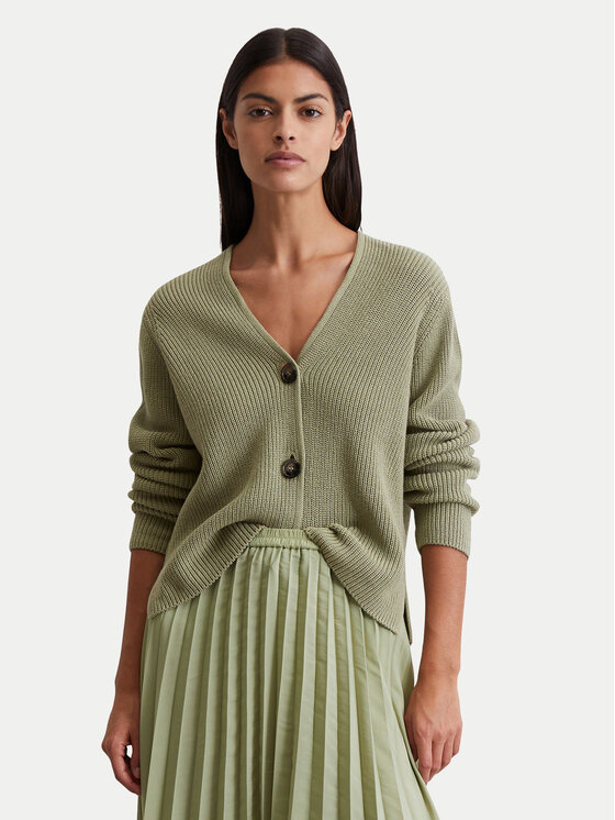 Marc O'Polo Кардиган 506 6059 61069 Зелен Relaxed Fit цвят на ниска цена