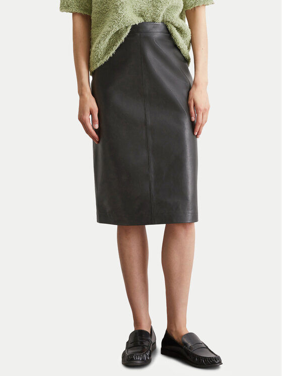 Marc O'Polo Кожена пола 506 7035 77011 Черен Regular Fit цвят на ниска цена