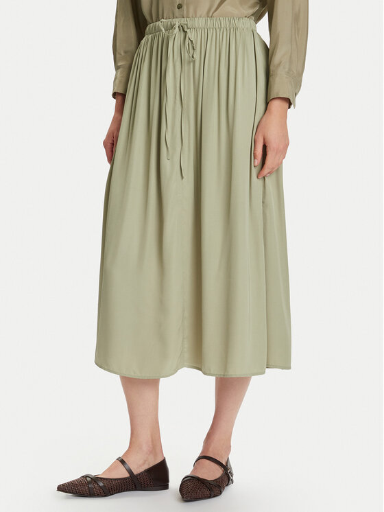 Marc O'Polo Миди пола 506 1169 20053 Зелен Flared Fit цвят на ниска цена