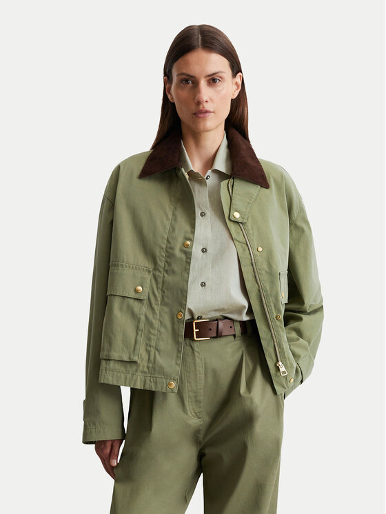 Marc O'Polo Преходно яке 506 0080 70301 Зелен Regular Fit цвят на ниска цена