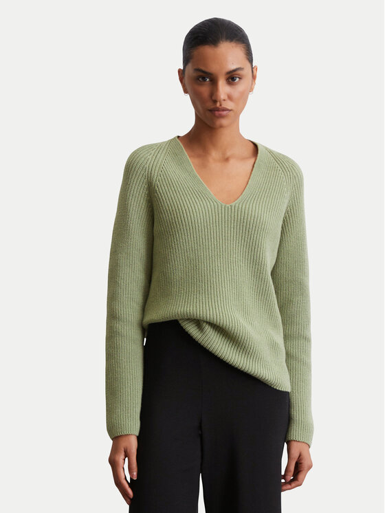 Marc O'Polo Пуловер 506 6059 60097 Зелен Slim Fit цвят на ниска цена