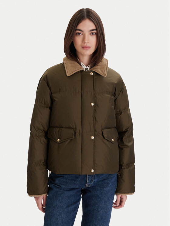 Marc O'Polo Пухено яке 509 1119 70099 Зелен Regular Fit цвят на ниска цена