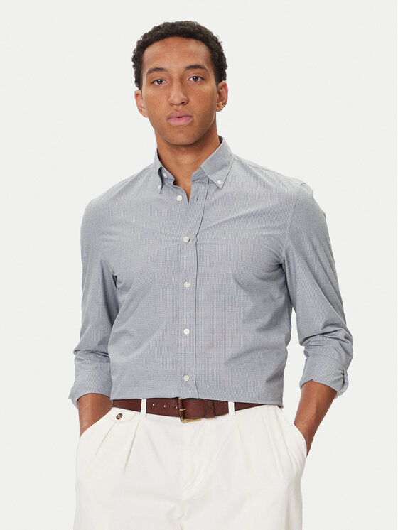 Marc O'Polo Риза M28 7302 42172 Светлосиньо Regular Fit цвят на ниска цена