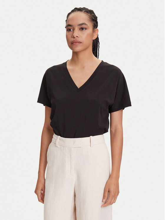 Marc O'Polo Тишърт 506 2067 51445 Черен Regular Fit цвят на ниска цена