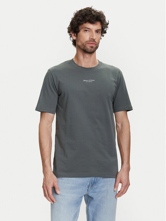 Marc O'Polo Тишърт B21 2012 51382 Зелен Regular Fit цвят на ниска цена