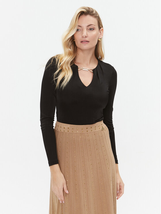 Marciano Guess Блуза Tina 3BGP09 6136A Черен Regular Fit цвят на ниска цена