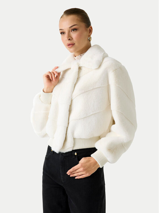 Marciano Guess Кожено палто 5BGL11 7375A Бял Regular Fit цвят на ниска цена