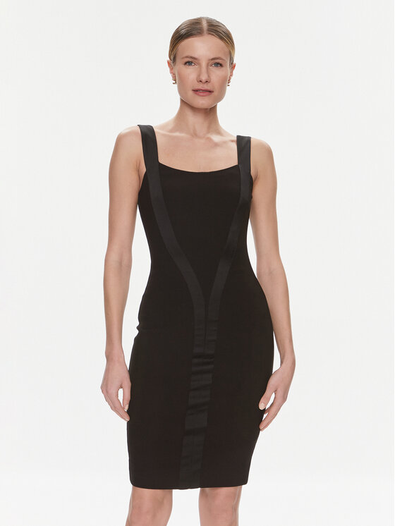 Marciano Guess Коктейлна рокля Karen 4RGK13 6869Z Черен Bodycon Fit цвят на ниска цена