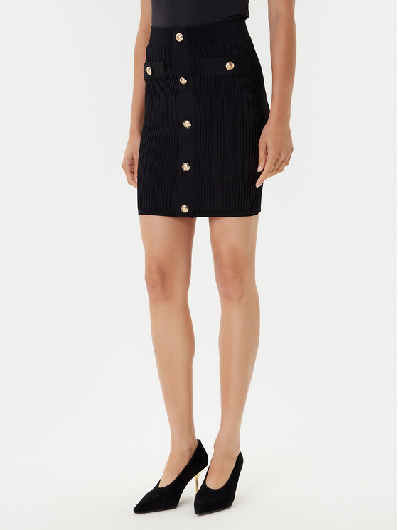 Marciano Guess Мини пола 5YGD32 5881Z Черен Slim Fit цвят на ниска цена