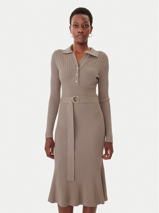 Marciano Guess Плетена рокля 5BGK07 5891Z Бежов Slim Fit цвят на ниска цена