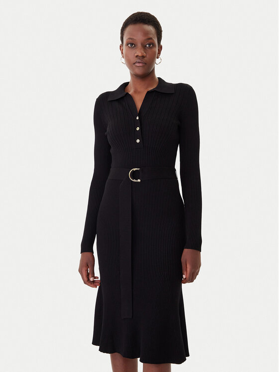 Marciano Guess Плетена рокля 5BGK07 5891Z Черен Slim Fit цвят на ниска цена