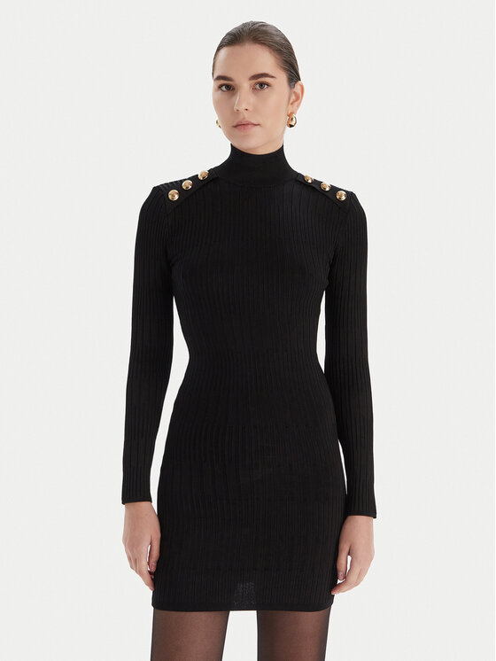 Marciano Guess Плетена рокля 5BGK52 5881Z Черен Slim Fit цвят на ниска цена