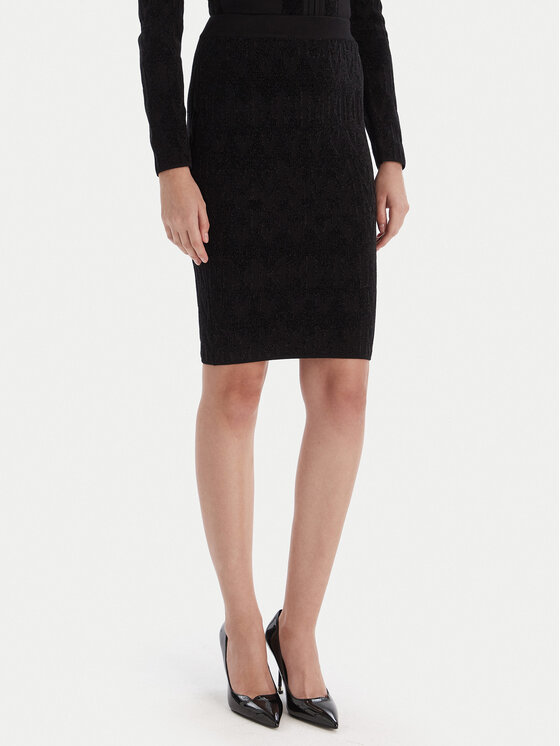 Marciano Guess Пола тип молив 5BGD00 5661Z Черен Slim Fit цвят на ниска цена