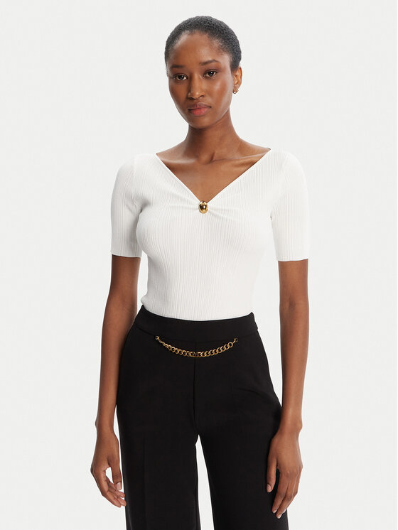 Marciano Guess Пуловер 5YGR02 5875Z Бял Regular Fit цвят на ниска цена