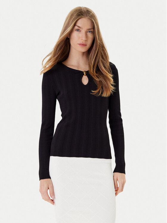 Marciano Guess Пуловер 5YGR29 5875Z Черен Slim Fit цвят на ниска цена