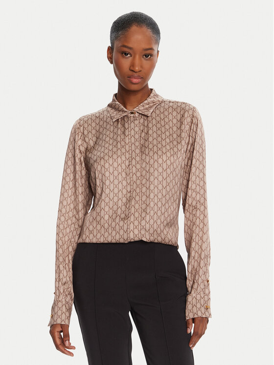 Marciano Guess Риза 5GGH32 7298A Кафяв Regular Fit цвят на ниска цена