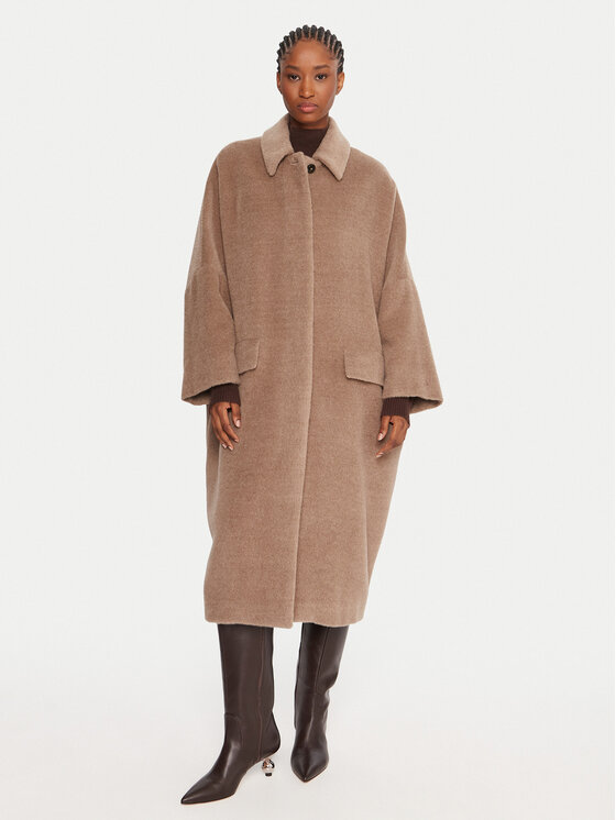 Marella Вълнено палто Icam 2523016122 Бежов Regular Fit цвят на ниска цена